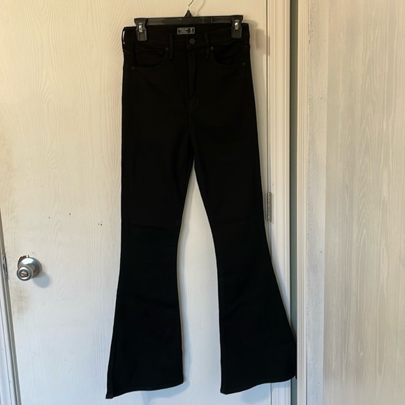 Abercrombie & Fitch Pants - Abercrombie & Fitch NWOT Flare Black Denim Jeans with Slit Size 26